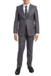 Perry Ellis Portfolio Solid 5-piece Suit In Meduim Grey