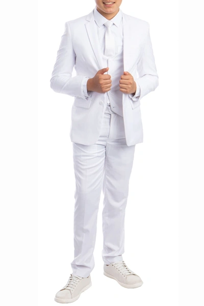 Perry Ellis Portfolio Kids' Solid 5-piece Suit In White