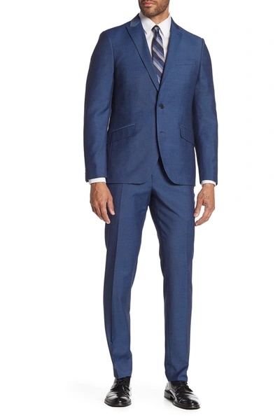 Savile Row Co Brixton Extra Trim Fit Suit In Navy