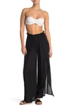 Elan Popover Knit Cover-up Pants In Black