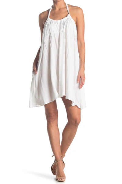 Elan Halter Neck Cover-up Dress In White