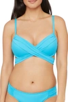La Blanca Swimwear Wrap Bra Top In Pool