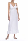 Boho Me Lace V-neck Spaghetti Straps Maxi Dress In White