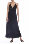Boho Me Lace V-neck Spaghetti Straps Maxi Dress In Black