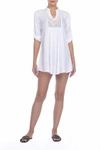 Boho Me Crochet Lace Inset Cover-up Tunic In White