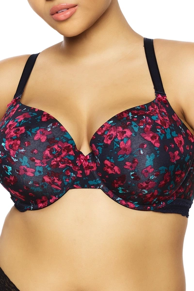 Felina Gorgeous Contour Bra In Jewel Blos