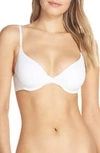 On Gossamer Cabana Cotton Blend Convertible Underwire Bra In White