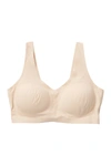 Feather Luxe V-neck Molded Cup Bra In Toasted Almond