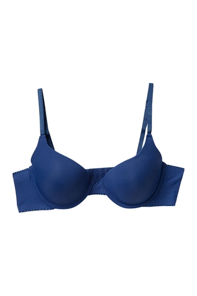 Real Underwear Fusion Ultimate Balconette Bra In Indigo Dot