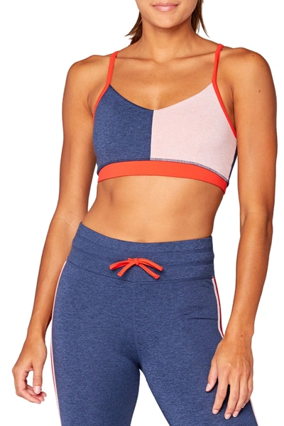 Threads 4 Thought Fran Colorblock Sports Bra In Hchmchn