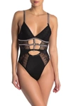 SECRET LACE SECRET LACE LACE FRONT CUTOUT THONG BODYSUIT,192057575737