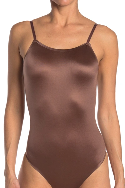 Real Underwear Fusion Bare Tank Bodysuit In Brown