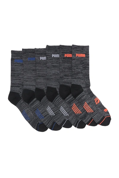 Puma Half Terry Sport Crew Socks In Black/bright