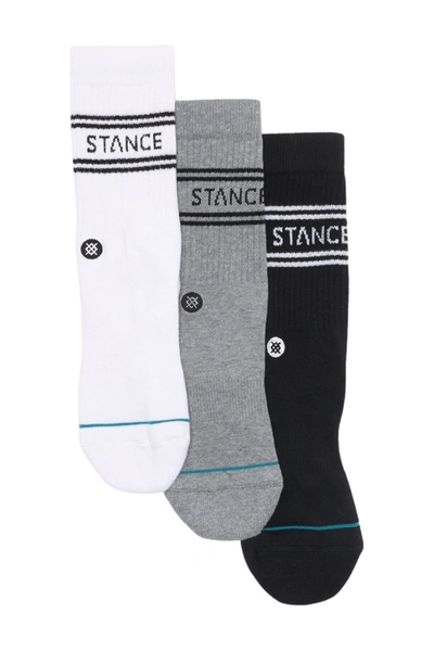 Stance Basic Crew Socks In Patterned Grey
