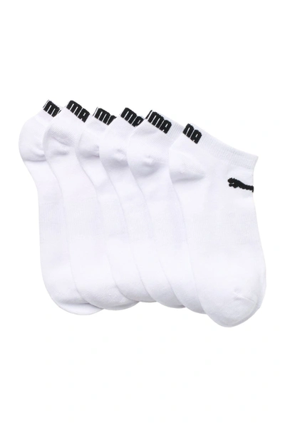 Puma Non-terry Low Cut Socks In White/black