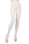 Memoi Angora Blend Tights In Oatmeal