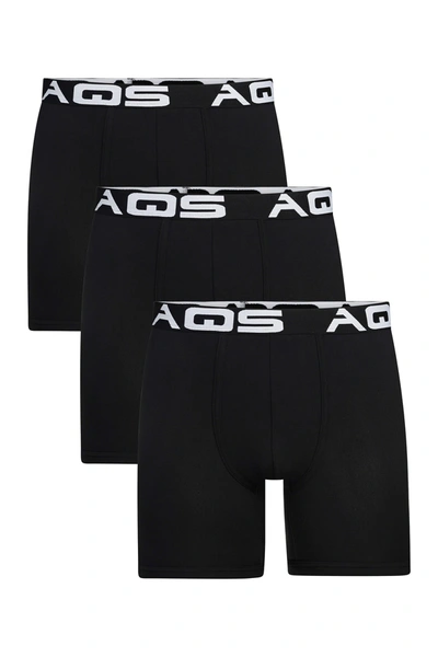 Aqs Classic Fit Boxer Briefs In Black/black/black