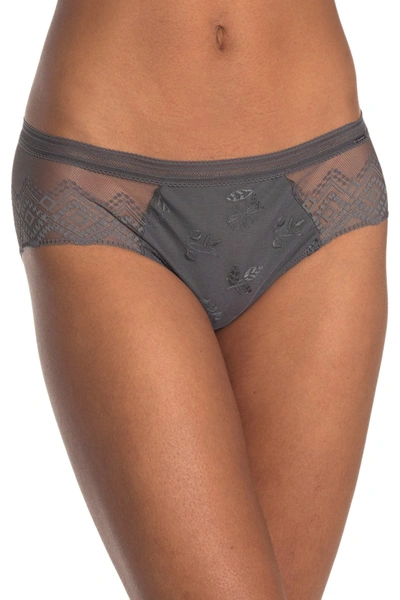 Chantelle Reaumur Mesh Hipster In Smoky Grey