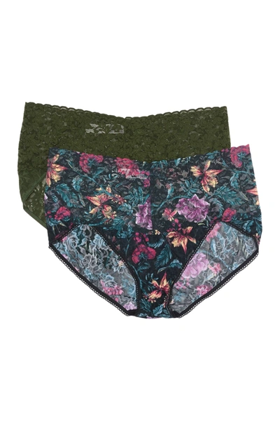 Hanky Panky Bikini Cut Panties In Moody Blooms/woodlan