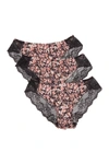 Maidenform Comfort Devotion Lacy Brief In Abstract Floral Print/black