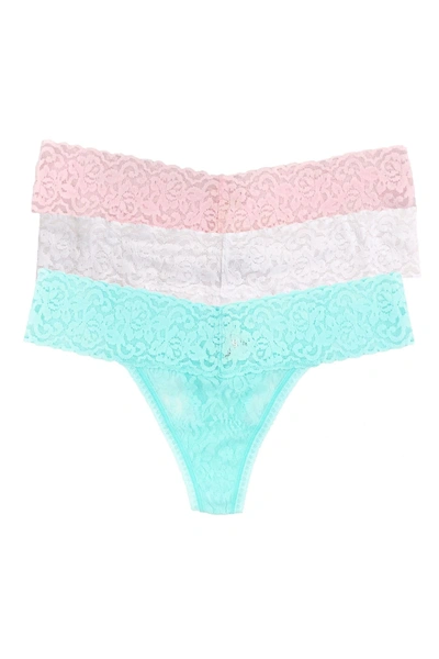 Felina Lace Thong In Brc/pnl/wh