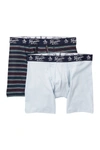 Original Penguin Assorted Box Briefs In Skyway/nvymulti