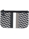 PIERRE HARDY mini cube stripe design clutch,CALFLEATHER0%