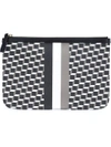 PIERRE HARDY cube stripe design clutch,CANVAS100%