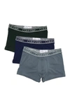 Calvin Klein Microfiber Stretch Boxer Briefs - Pack Of 3 In Hxo 1 New Navy/