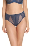 Wacoal Retro Chic High Cut Briefs In Insignia Blue