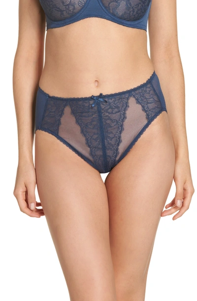 Wacoal Retro Chic High Cut Briefs In Insignia Blue
