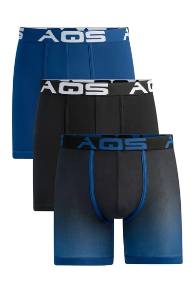Aqs Ombrè Boxer Briefs In Black/dark Blue Ombre
