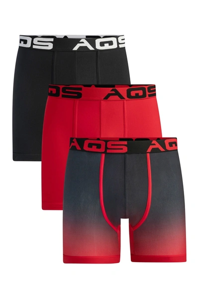 Aqs Ombrè Boxer Briefs In Black/red Ombre