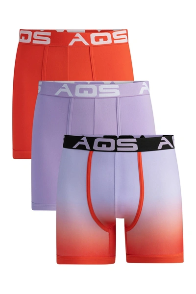 Aqs Ombrè Boxer Briefs In Purple/orange Ombre