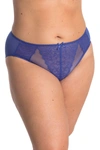 Wacoal Retro Chic High Cut Briefs In Deep Ultramarin