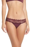B.tempt'd By Wacoal B.adorable Thong Panty In Grapewine