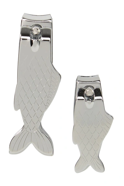 Link-up Fish Nail Clipper Set In Silver