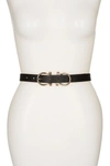 Linea Pelle Double Buckle Belt In Black