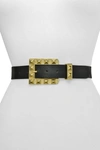 Raina Belts Rai Square Buckle Belt In Black