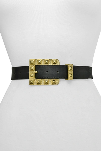 Raina Belts Rai Square Buckle Belt In Black