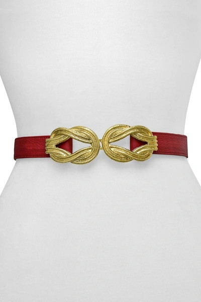 Raina Belts Big Lillian Eternity Knot Belt In Red