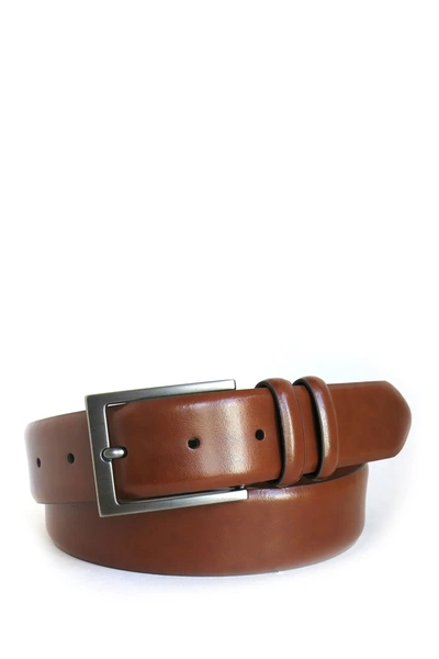 Boconi Double Loop Leather Belt In Cognac