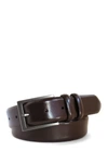 Boconi Double Loop Leather Belt In Burgundy