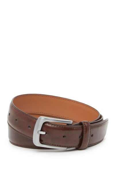 Vince Camuto Leather Buckle Belt In Brown