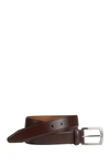 Johnston & Murphy Italian Feathered Edge Belt In Burgundy