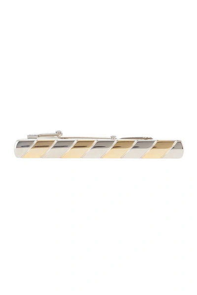 Hart Schaffner Marx Twist Embossed Tie Bar In Multi