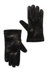 Portolano Handsewn Nappa Leather Gloves In Black