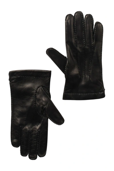 Portolano Handsewn Nappa Leather Gloves In Black