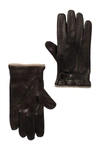 Portolano Nappa Leather Belted Gloves In Teak/nile Brown