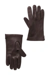 Portolano Deerskin Leather Gloves In Brown